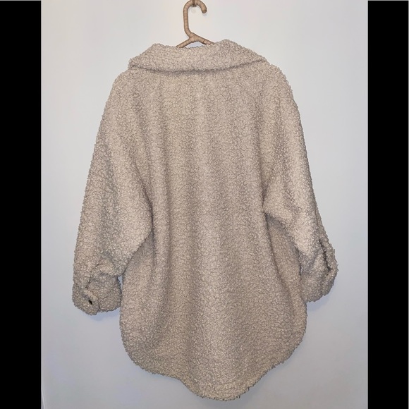 NEW Shona Joy Kathy Oversized Teddy Sherpa Coat Natural - Picture 6 of 9